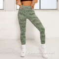 Camouflage nude sport yoga taille haute